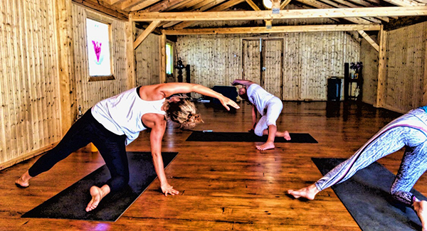 yoga people having fun on retreat in Portugal